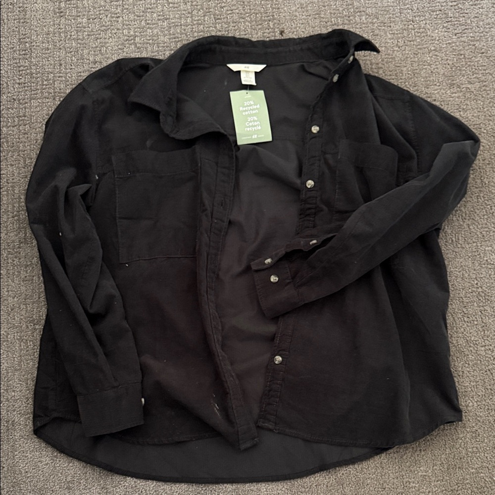 H&M Black Recycled Cotton Shirt